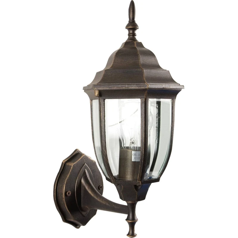 Lanterna Giardino Esterno Lampioncino Parete Alluminio Bronzo Ruggine