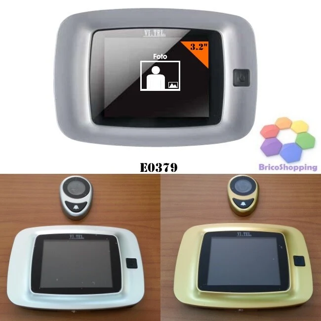 Spioncino Digitale Vitel 3.2" E0379 Elettronico Registra Foto Campanello Oro