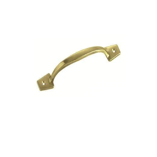 Maniglia Ottone Fissa Piccola 96 Mm Per Cassetti Casse Con Vite Superiore Frontale