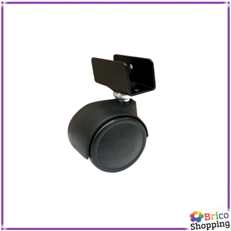 Ruota Gemellare Nylon Piastra Ruota Mm 40 Supporto U 16 Mm Per Traverse