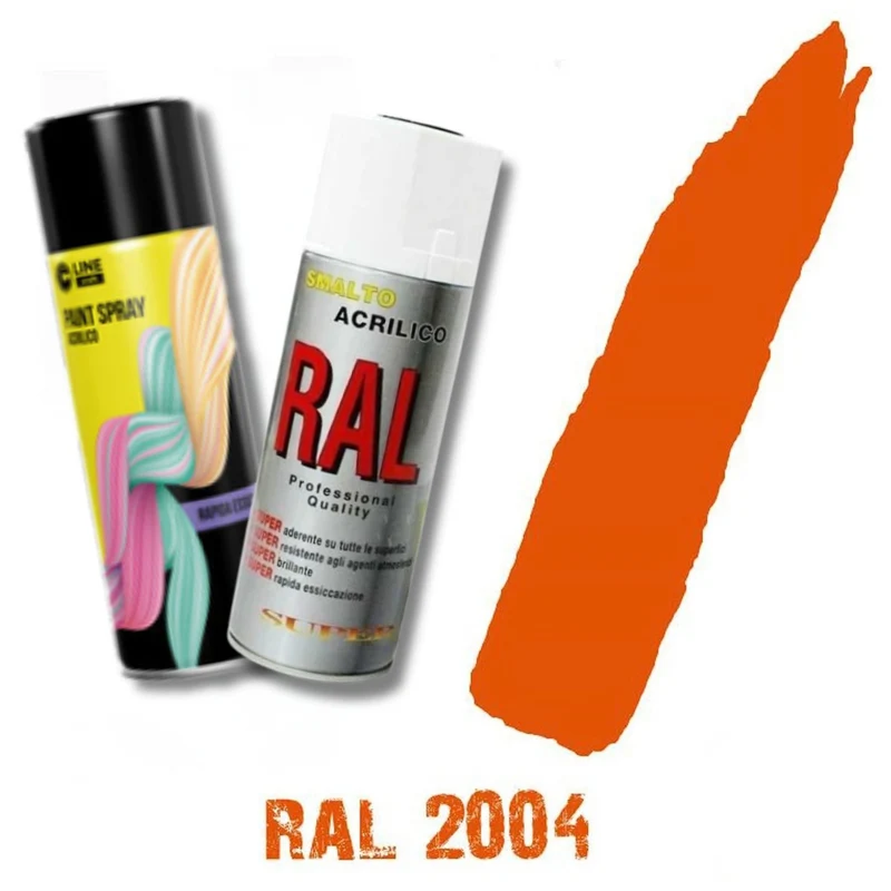 Bomboletta Spray Arancio Ral 2004 Acrilico Vernice Brillante Lucido Graffiti