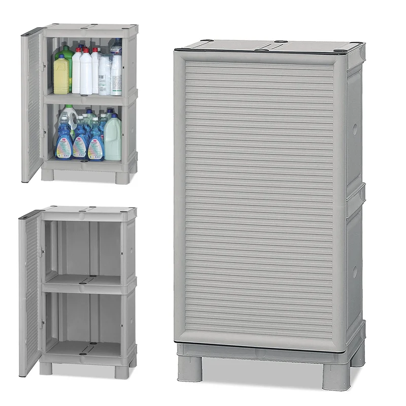 Armadio In Resina Basso Tuttopiani Forte Pvc X Esterno 50x92x39 Made In Italy