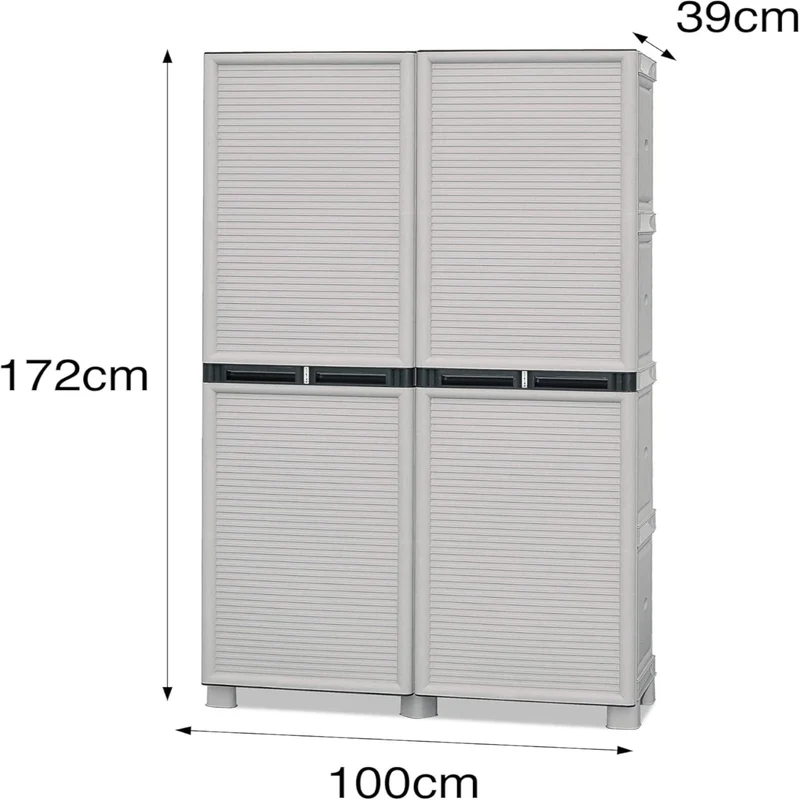 Armadio Resina Portascope Il Più Forte PVC Esterno 100x172x39 Porta Scope Italy