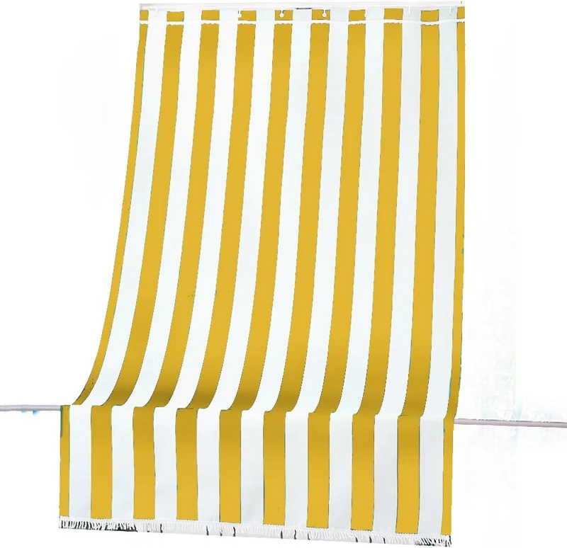 TENDA DA SOLE COTONE CM 200X300 GIALLO/RIGATO