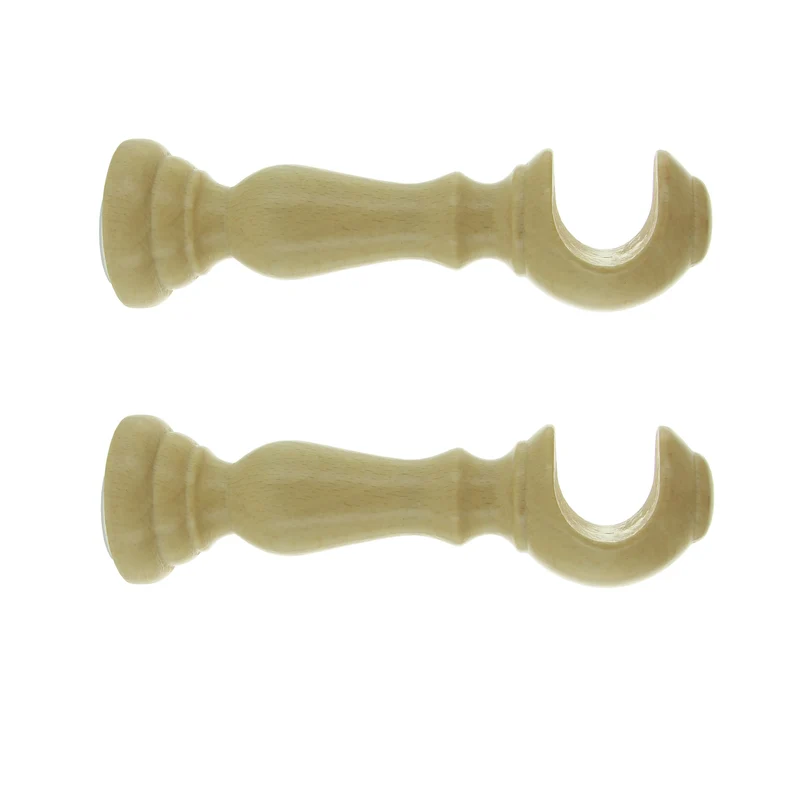 Coppia Staffe Supporti Per Bastoni Tende in Legno Diametro mm 35 Misure e Colori
