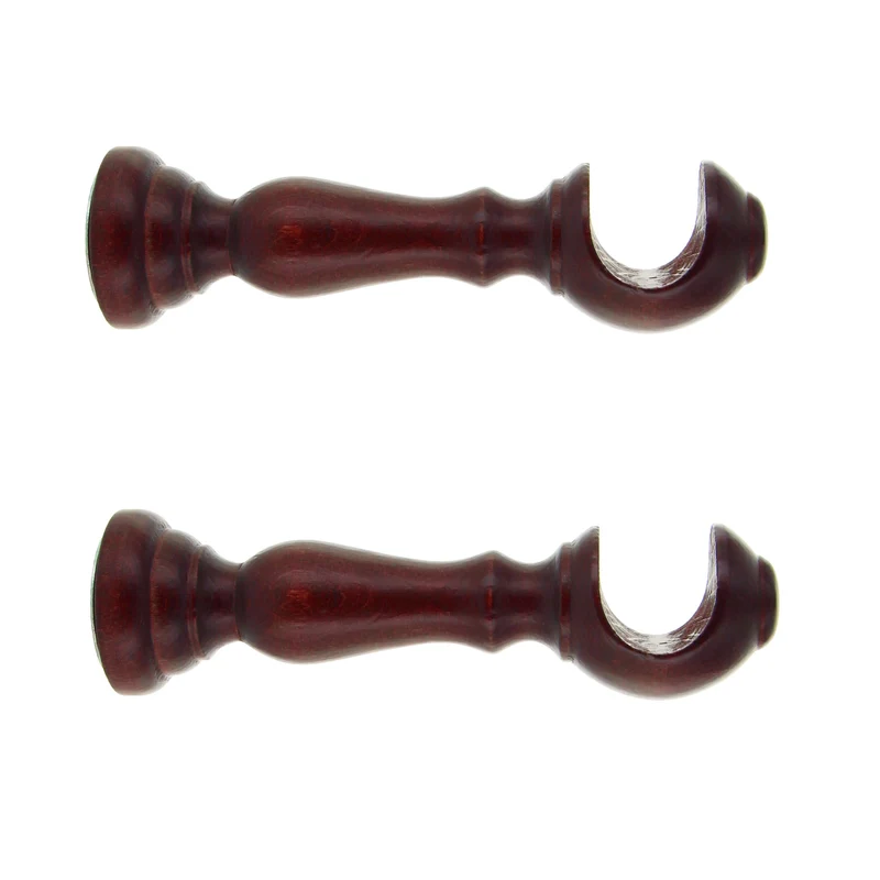 Coppia Staffe Supporti Per Bastoni Tende in Legno Diametro mm 35 Misure e Colori
