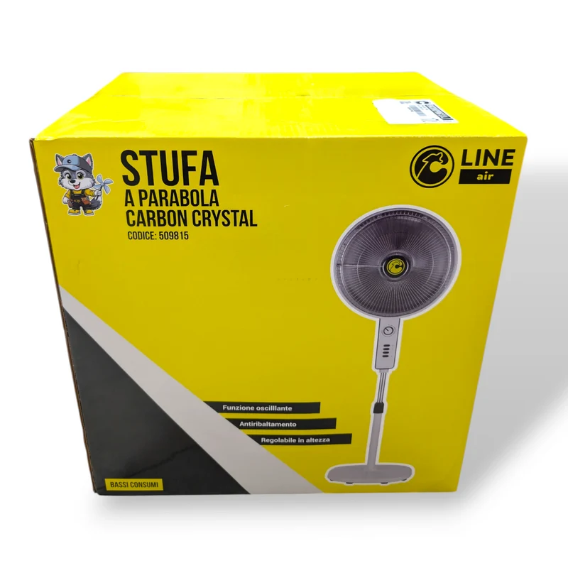 Stufa Al Carbonio Elettrica Basso Consumo Con Timer Oscillante (DCG9680) C-LINE