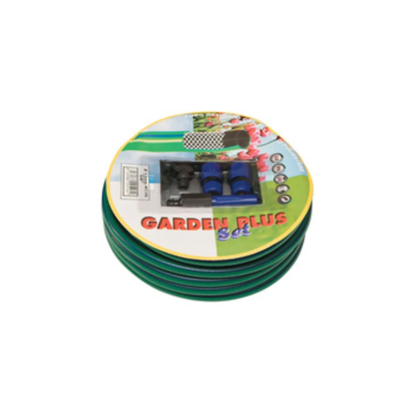 Tubo Retinato Pompa Giardino Mt 15 Con Lancia Raccordi Garden Plus