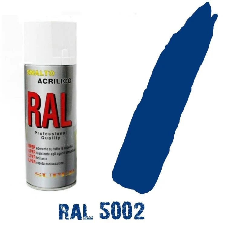 Bomboletta Spray Ral 5002 Blu Oltremare Acrilico Vernice Brillante Lucido Graffiti