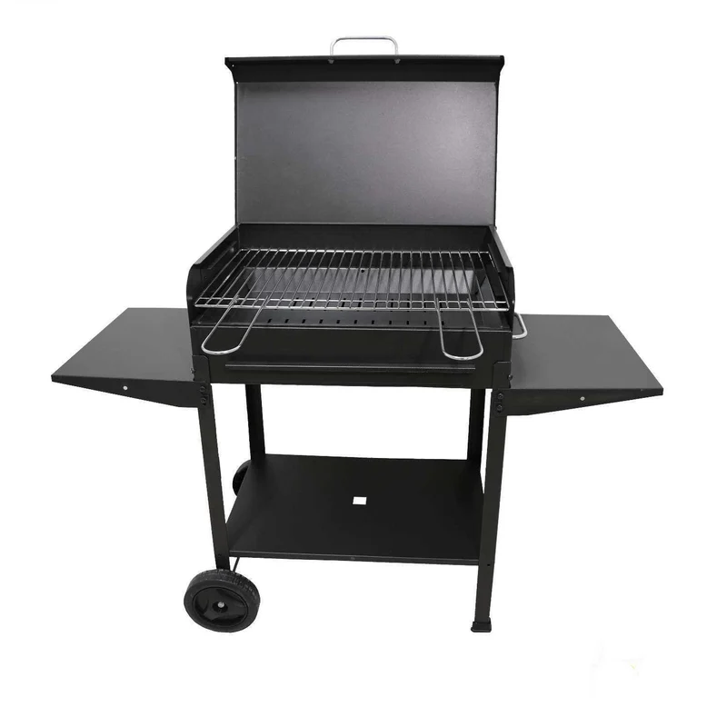 Barbecue A Carbone Carbonelle Con Coperchio Polifemo Griglia 58x47 Piani Laterali