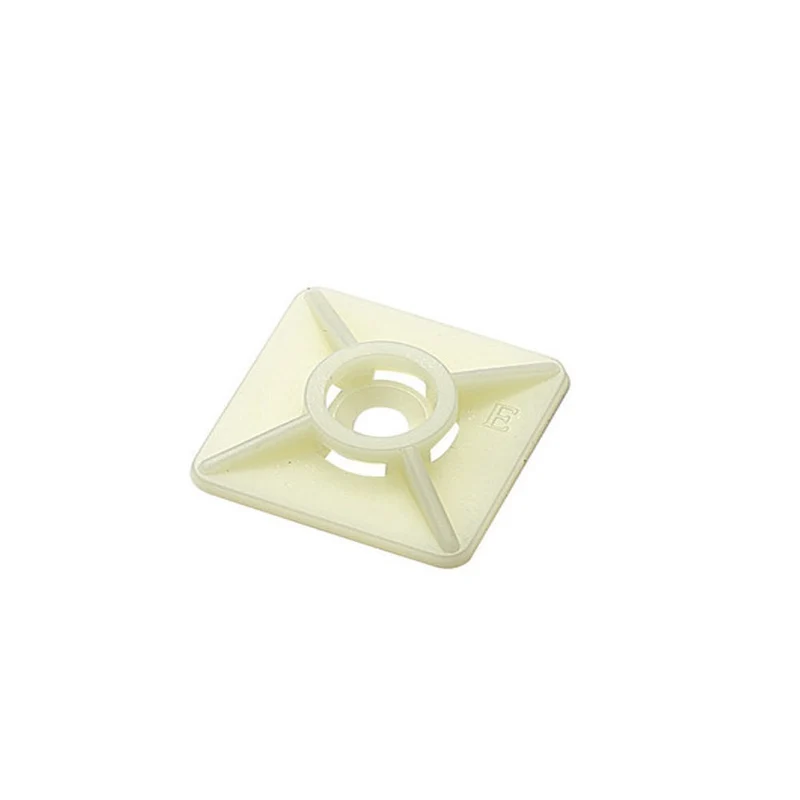 Basette Quadrate Per Fascette 19x19 Pz 10 Adesive Fissaggio Cavi Senza Fori