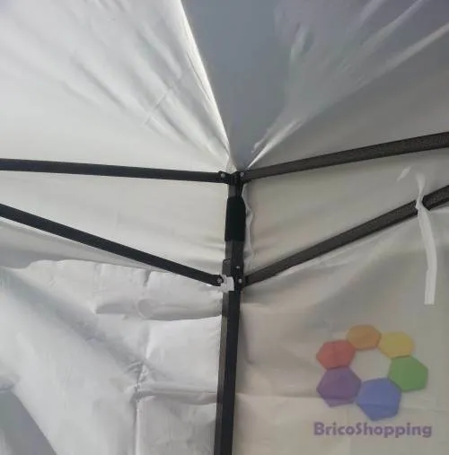 Gazebo Apertura Rapida 3x3 Bianco Verde Mercatini Fiere Con Teli Impermeabile