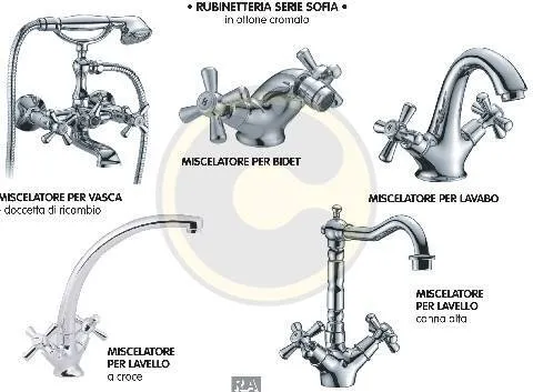 Vitone Cartuccia Ricambio 2 Pz Serie Sofia Stop 1/2 Giro Lavabo Bidet Vasca Lavello