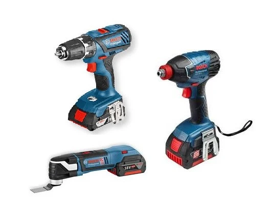 Kit Bosch 3 Utensili Professionali 18V GSR + GDX + GOP