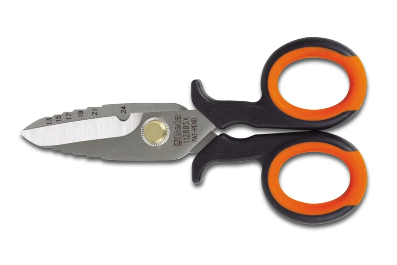 Forbici per elettricisti lame in acciaio inossidabile con microdentatura 1128BSX