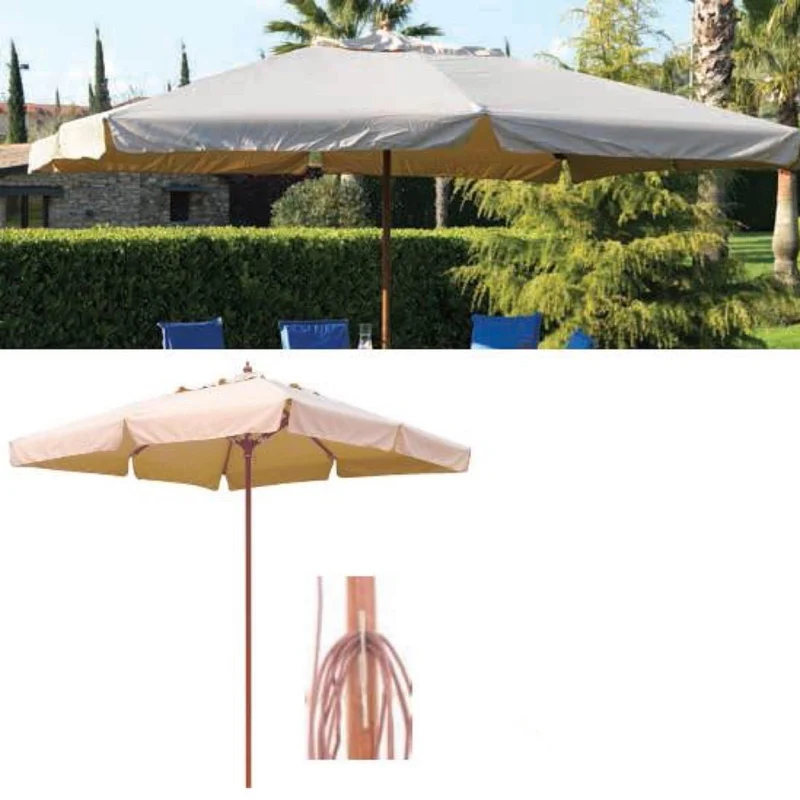 Ombrellone Da Giardino Legno Palo Centrale 48 Mm 3x4 Island 8 Stecche