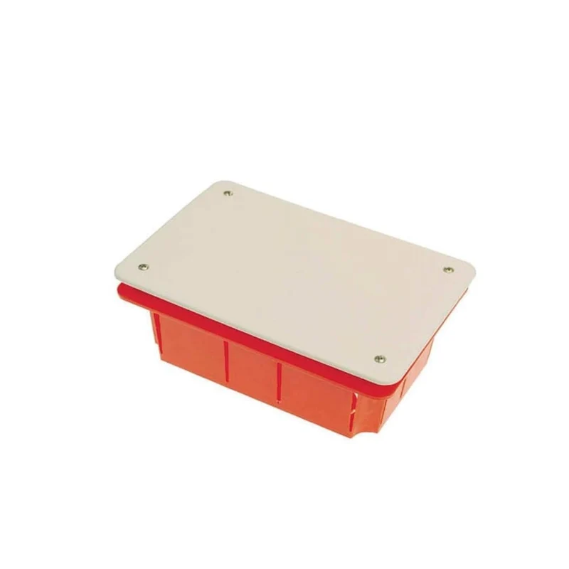 Cassetta elettrica 12x10 di Derivazione ad Incasso Con Coperchio 120x150x70 mm
