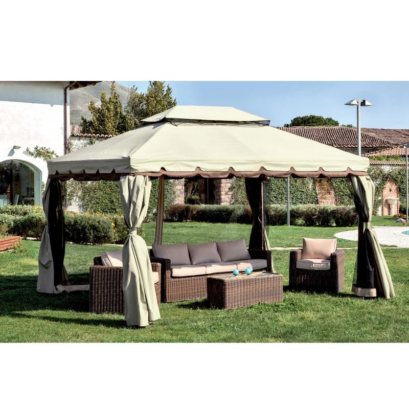 Set 4 Zanzariere Laterali Moschiera Per Gazebo Adventure Magnum 3,6x4,8