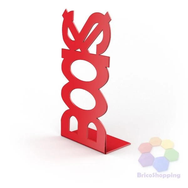 Fermalibri In Acciaio Books Ferma Libro Da Arredo Argento Bianco Rosso Nero