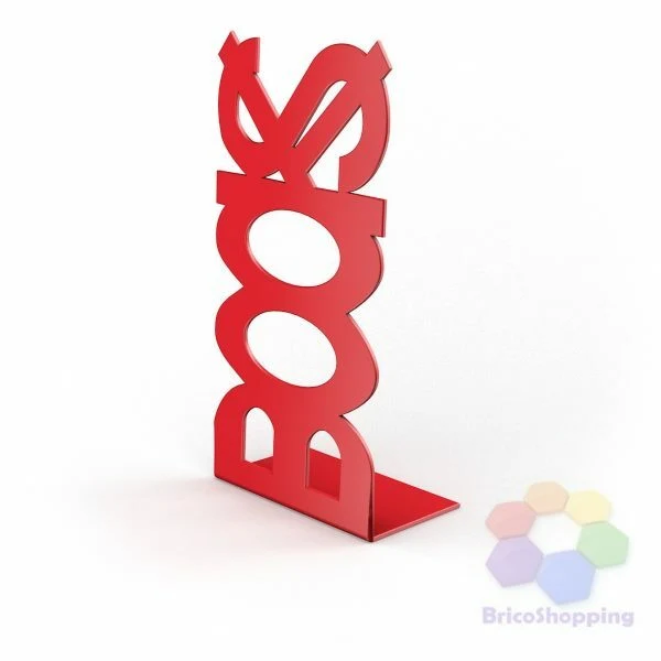 Fermalibri In Acciaio Books Ferma Libro Da Arredo Argento Bianco Rosso Nero