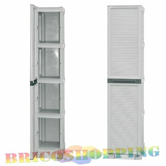 Armadio Resina Tuttopiani Il Più Forte Pvc Esterno 35x172x39 Made Italy 35/172tp