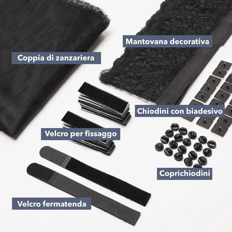 Zanzariera Magnetica per Porta e Finestra con Magnete Continuo Tenda Regolabile