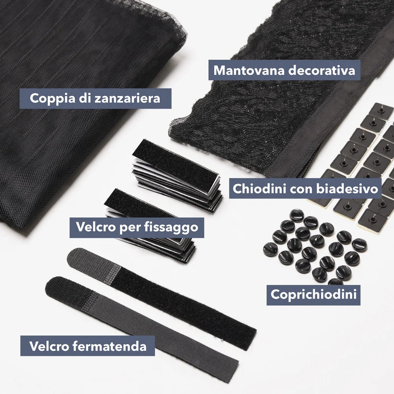 Zanzariera Magnetica per Porta e Finestra con Magnete Continuo Tenda Regolabile