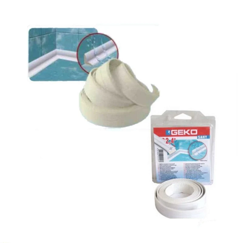 Sanybord Guarnizione Sigillante Sanitari Impermeabile 2,4 Mt Per Vasca Doccia Geko