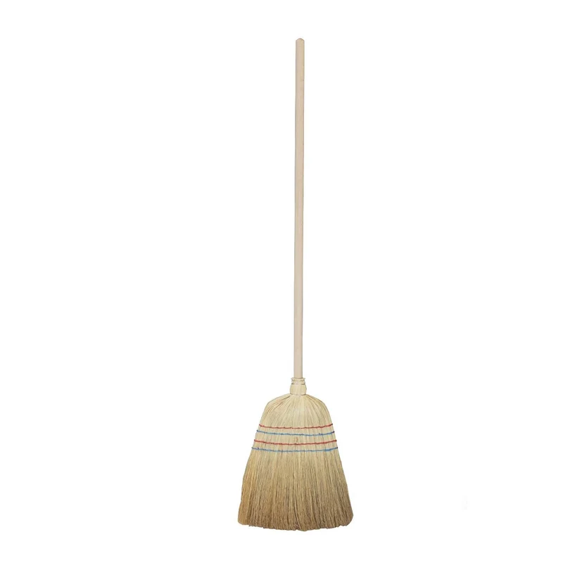 Scopa Saggina Standard Con 4 Cuciture Manico Grezzo Misura Totale Cm 135