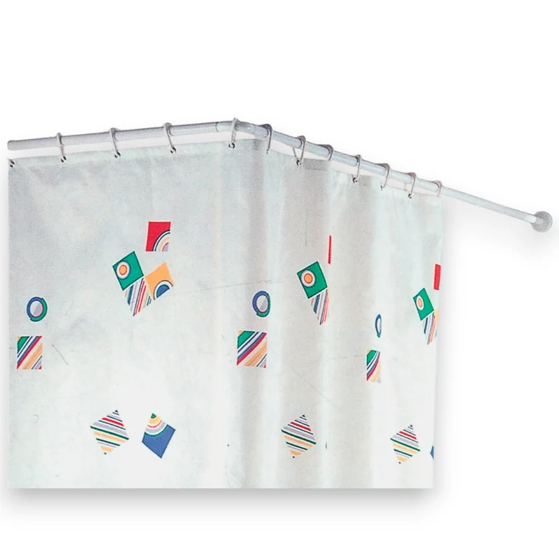 Telaio Asta Bastone per Tenda Doccia Vasca Cm 80X160X80 con Tasselli
