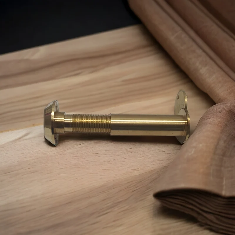 Spioncino per Porta Blindata Legno Ingresso Oro in Ottone mm 50 82 foro 14