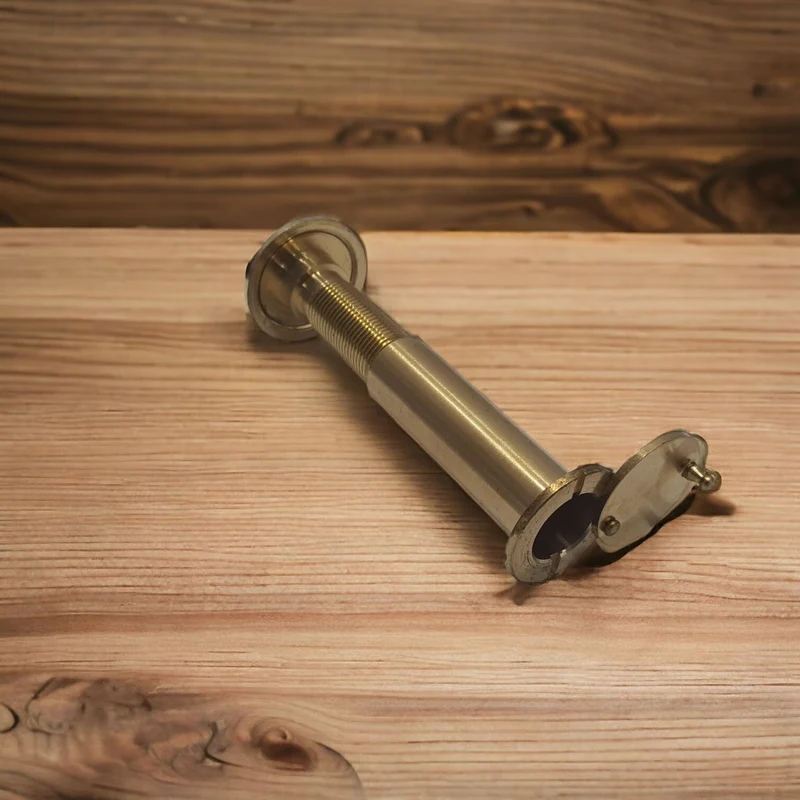 Spioncino per Porta Blindata Legno Ingresso Oro in Ottone mm 50 82 foro 14