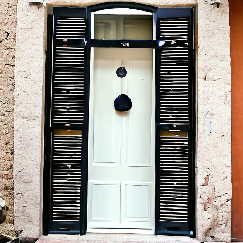 Spioncino per Porta Blindata Legno Ingresso Nero in Alluminio mm 50 80 foro 14