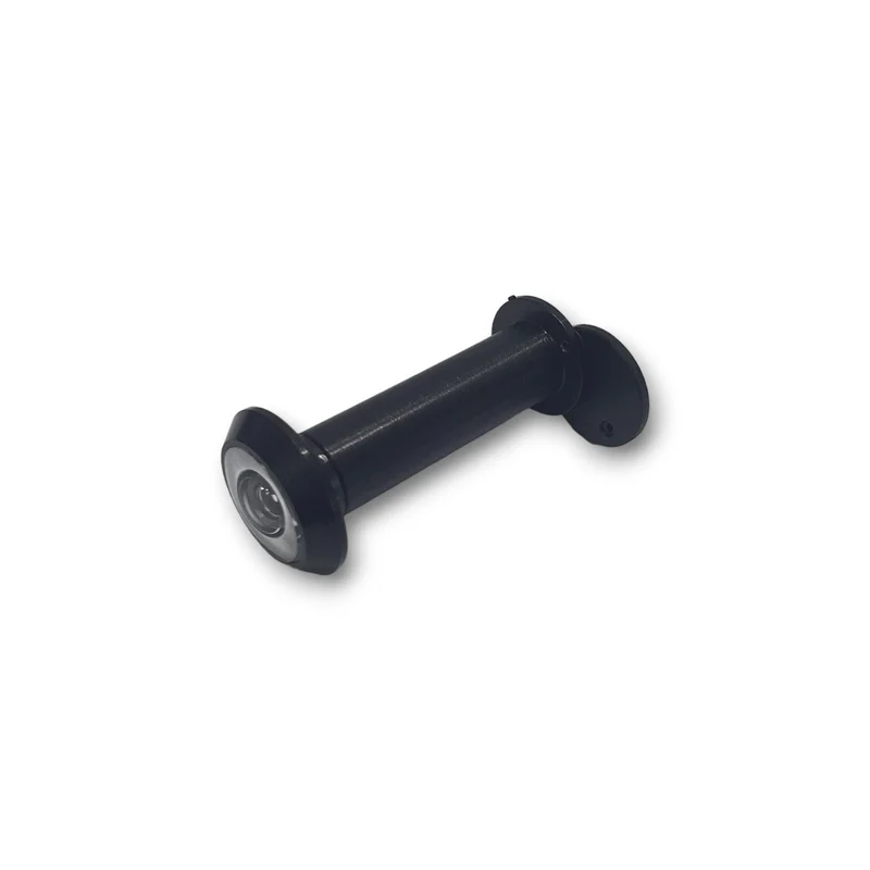 Spioncino per Porta Blindata Legno Ingresso Nero in Alluminio mm 70 120 foro 14