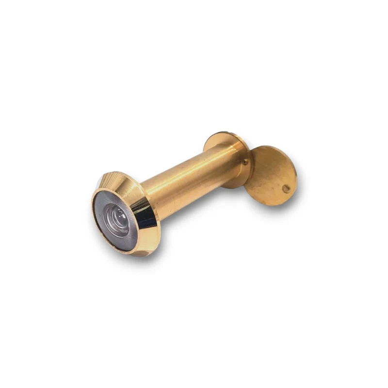 Spioncino per Porta Blindata Legno Ingresso Oro in Alluminio mm 50 80 foro 14