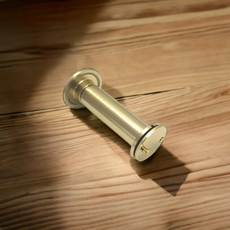 Spioncino per Porta Blindata Legno Ingresso Oro in Alluminio mm 50 80 foro 14