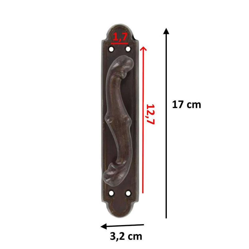 Cremonese Ottone Bronzato Barocco Con Fori Per Infissi Legno Balcone Finestra