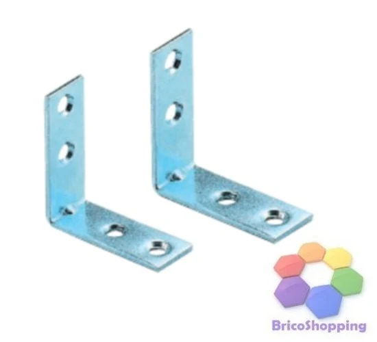 10 PZ LASTRINA ANGOLO STAFFE AD L RINFORZO ZINCATE 2 3 4 5 6 7 8 10 CM STAFFA ZI