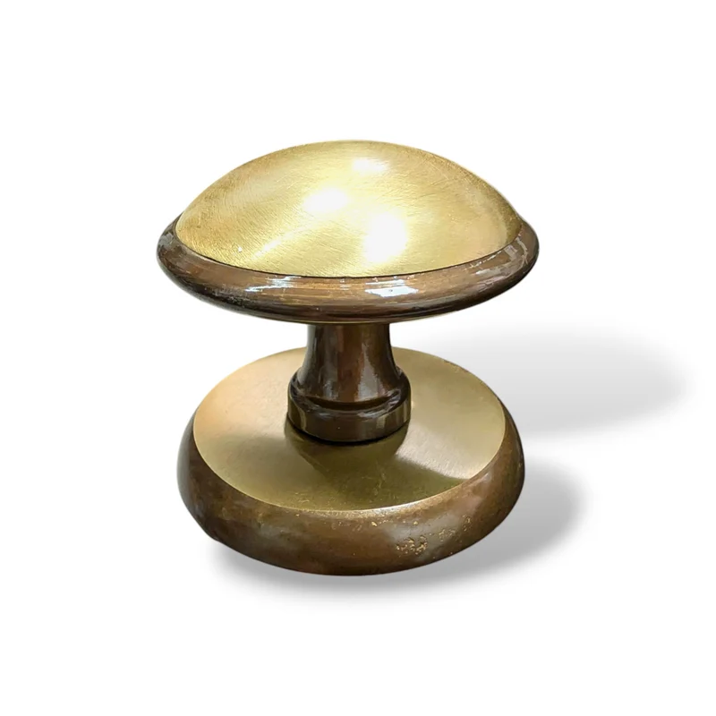 Pomo per Porta Blindata d'entrata Pomolo per Portoncino Portone Bronzo Graffiato in Ottone