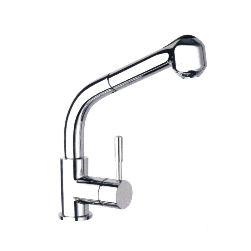 Rubinetto Miscelatore Lavello Cucina Con Doccetta Estraibile Cromo Gemini