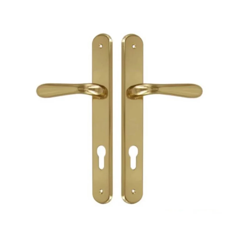 Maniglia Goccia Ottone Foro Yale Oro Lucido Coppia