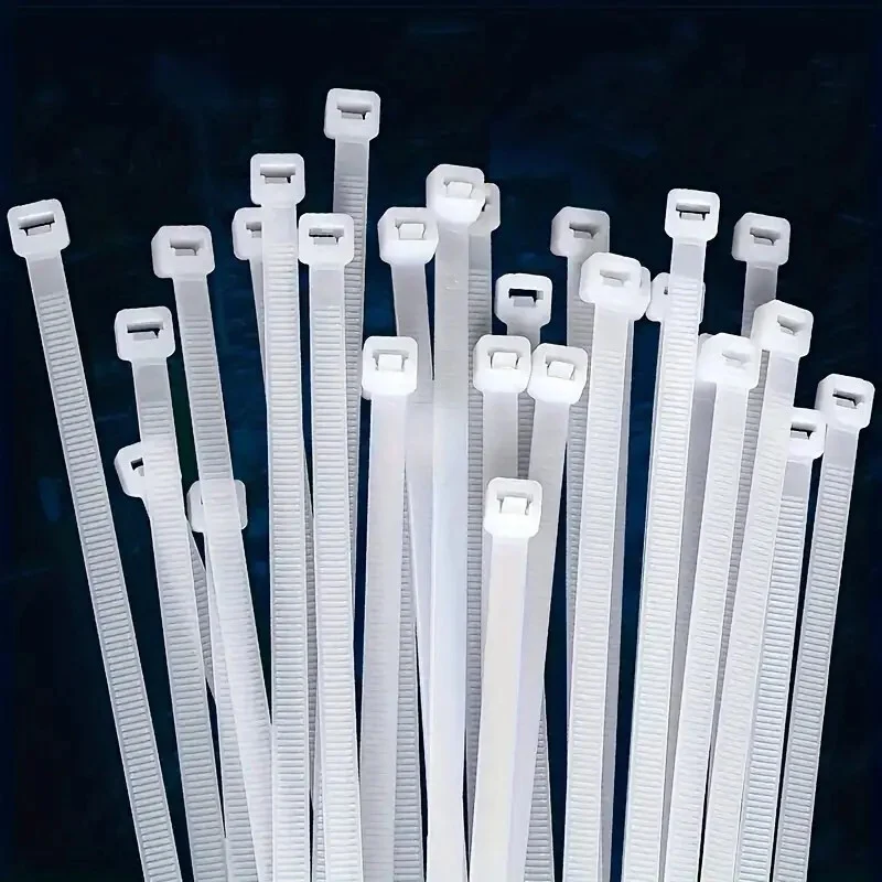 50 Fascette per Elettricista in Plastica 4,8X200 20 cm 4,8 mm Bianco