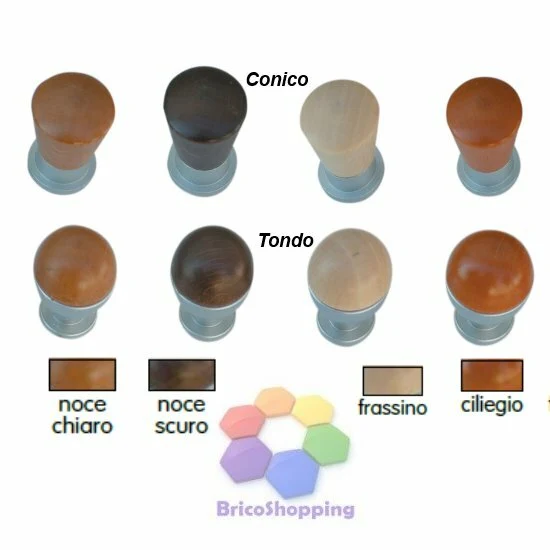 Pomelli Per Mobili Cassetti Armadi Pomi In Legno Ciliegio Noce Tondo Conico Pome
