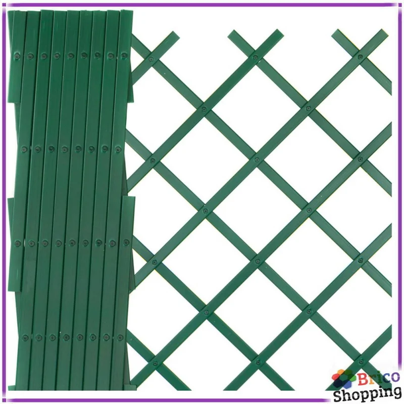 Tralicci Traliccio Verde In Plastica 3x1 Mt Fisarmonica Estensibile Gazebo