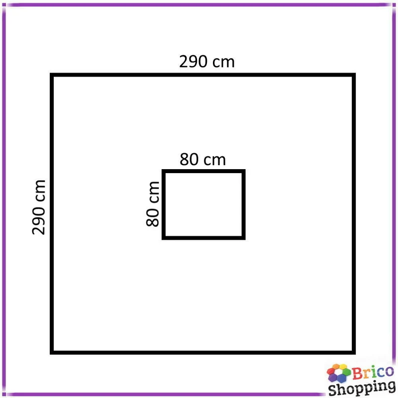 Top Telo Di Ricambio Per Gazebo Alluminio Cairo Eden 3x3 Con Air Vent Con Punte