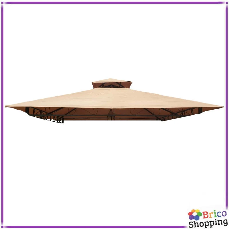 Top Telo Di Ricambio Per Gazebo Alluminio Cairo Eden 3x3 Con Air Vent Con Punte