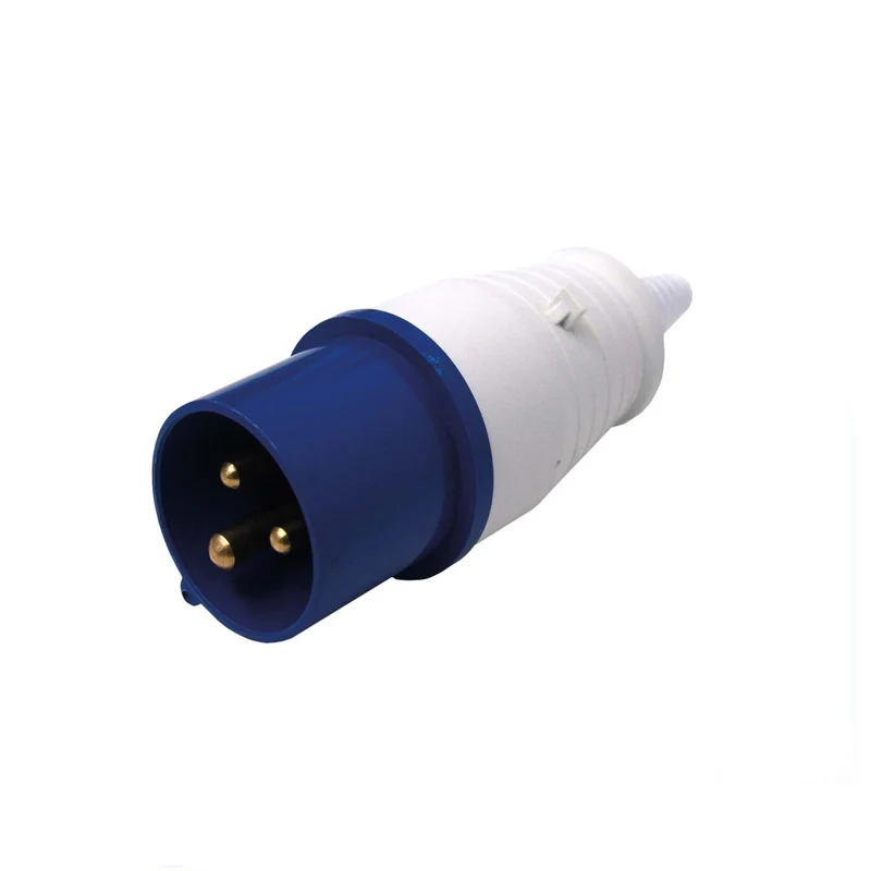 Spina Industriale Blu 220 V 16a 2p+T Ip 44 Cee Plastica Autoestinguente
