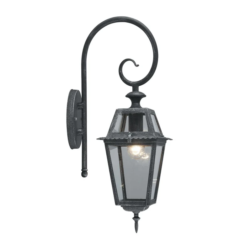 Lampione Lanterna Da Giardino Esterno A Muro Alluminio Milano Big Cm 63