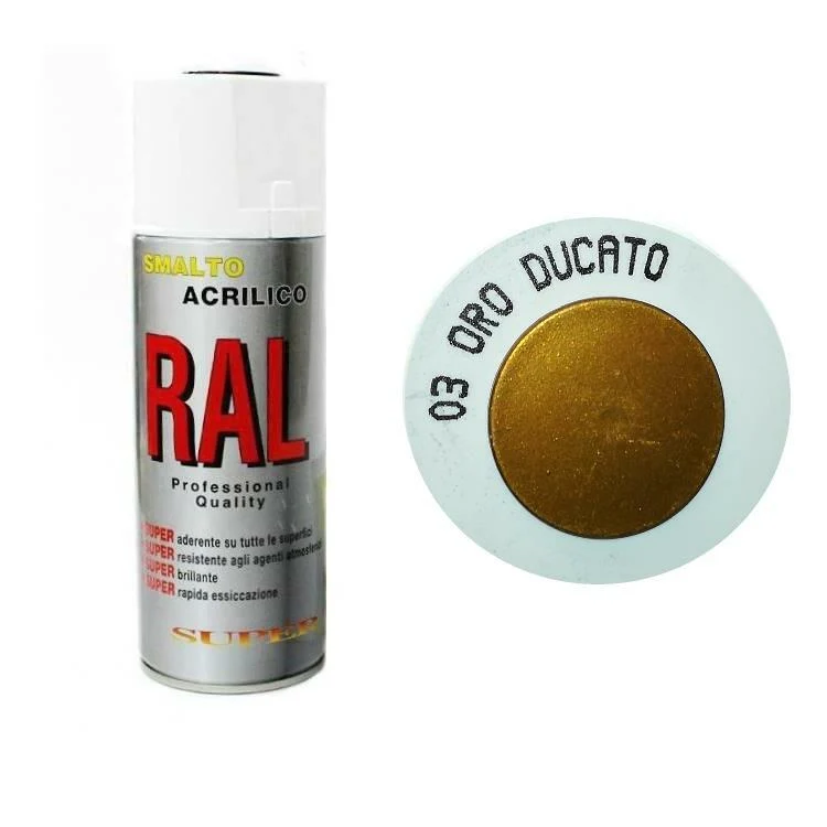 Bomboletta Spray Oro Ducato Acrilico Rapida Essiccazione Oro