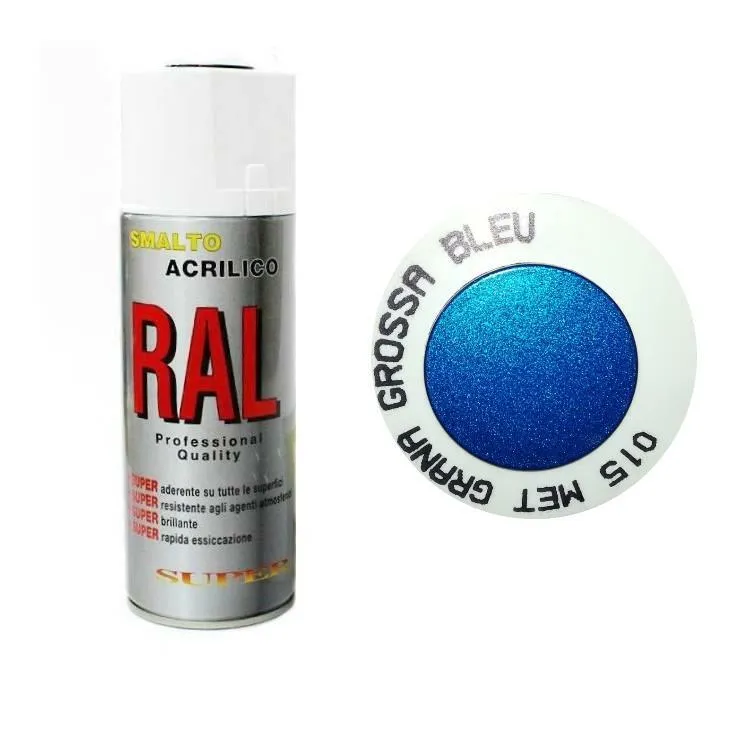 Bomboletta Spray Metallizzato Blu Grana Grossa Acrilico Diamantato